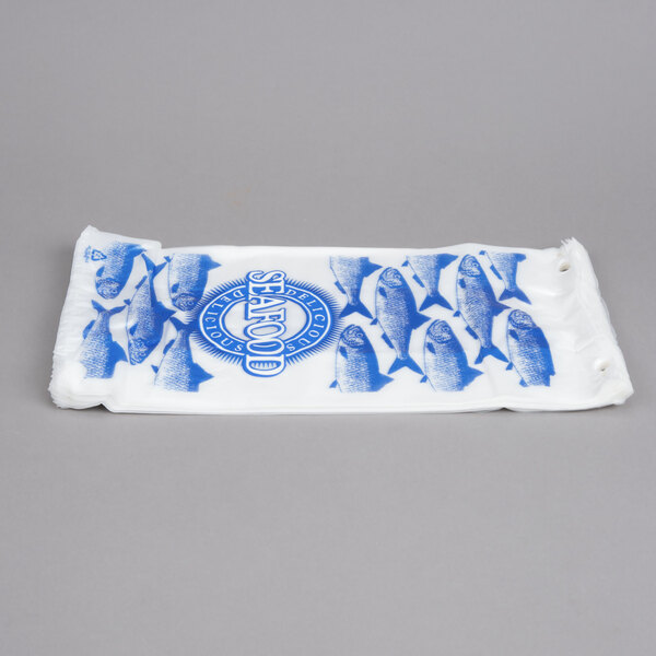 Seafood Bag 7" x 4" x 15" "Delicious Seafood" Design 1000/Case