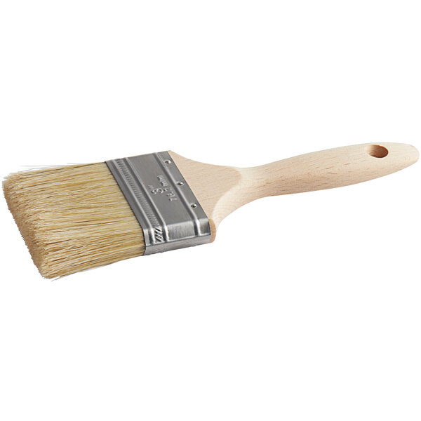 An Ateco boar bristle pastry brush with a wooden handle.