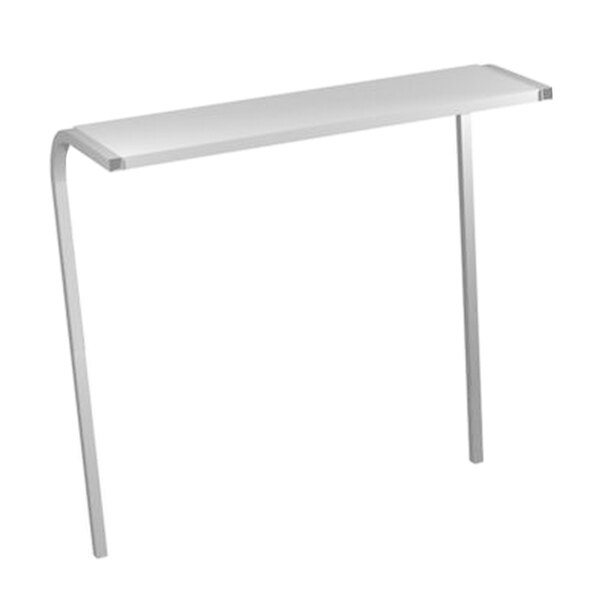 A white rectangular True overshelf with long legs.