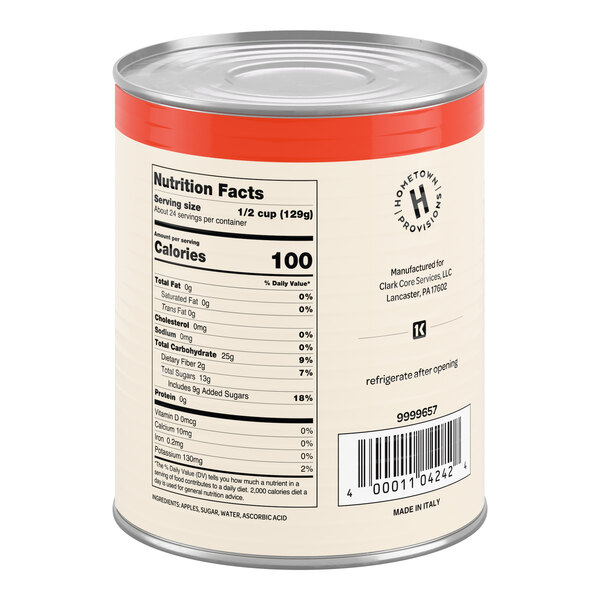 Hometown Provisions #10 Can Sweetened Applesauce - 6/Case