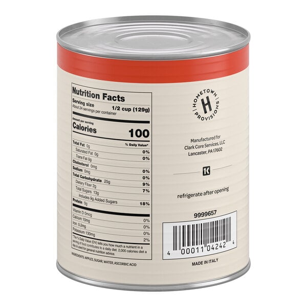 Hometown Provisions Can Sweetened Applesauce - 6/Case