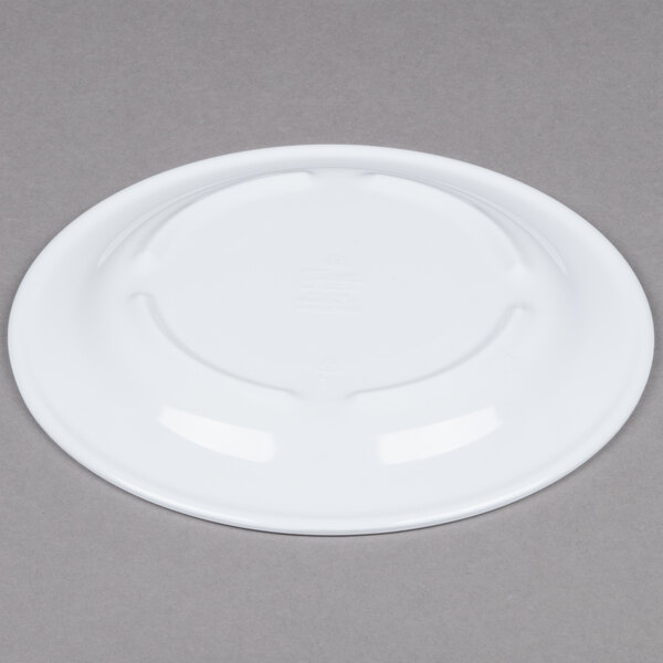 A white GET Centuria melamine plate.
