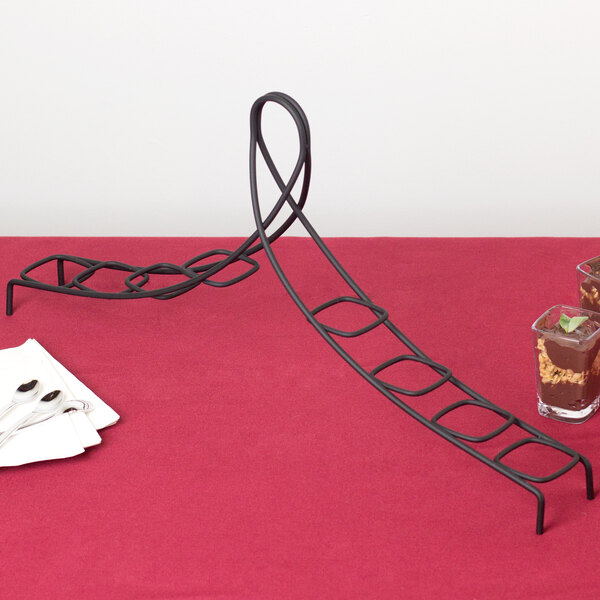 Get Mts 1122 Bk Black Roller Coaster Dessert Shot Display Stand Get Mts 1122 Bk Black Roller Coaster