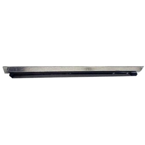 A metal shelf with True 864266 divider bars on it.