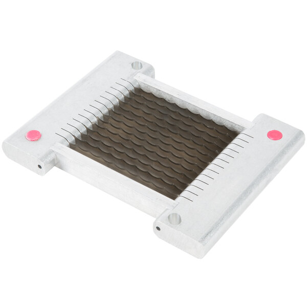 A white rectangular Nemco Easy Chopper III blade and holder assembly with metal rods.