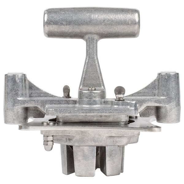 A silver metal Nemco 6 Section Easy Chopper III blade and holder assembly with two handles on top.