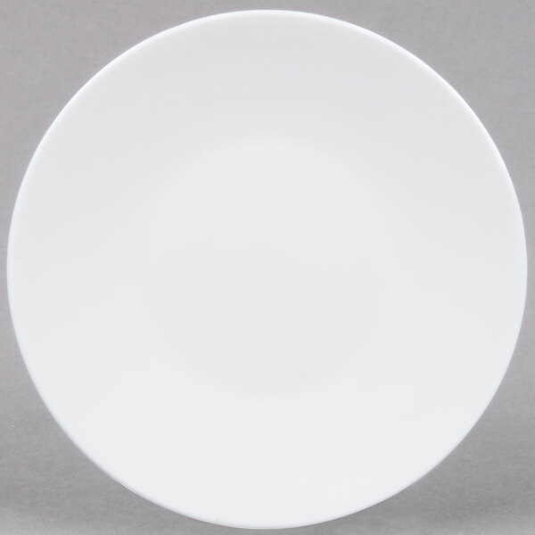A 10 Strawberry Street white bone china plate with a white rim.