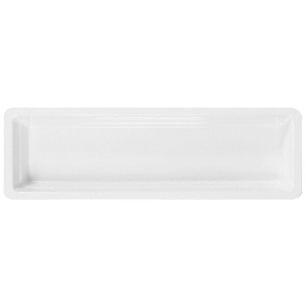 A white rectangular Thunder Group food pan.