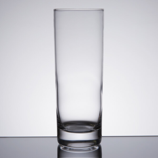 An Arcoroc Islande Collins glass on a white background.