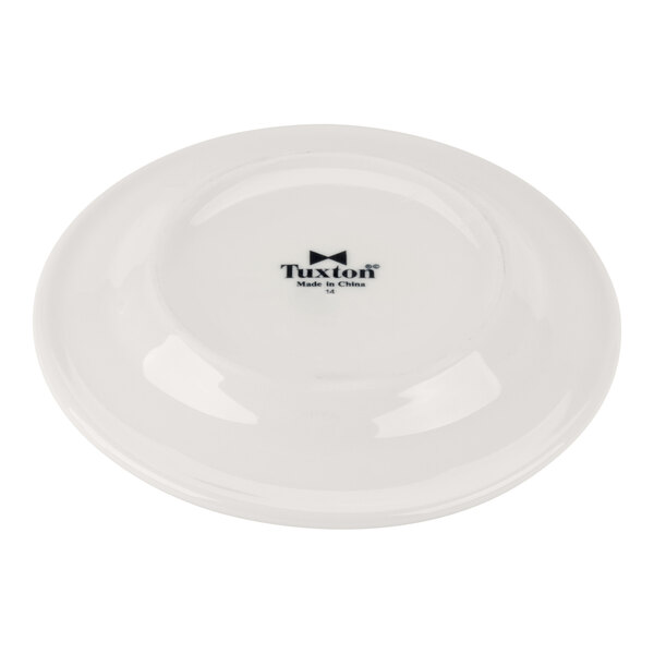 Tuxton TRE-006 Reno / Nevada 6 5/8" Eggshell Wide Rim China Plate - 36/Case