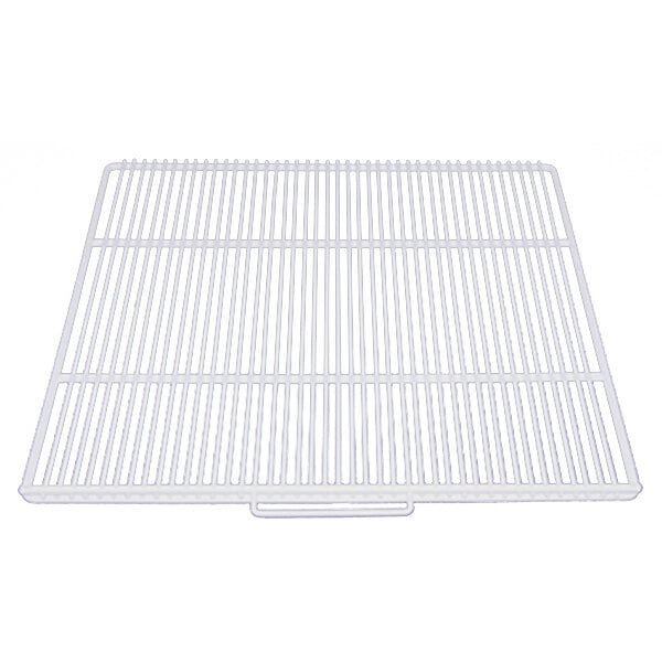 A white metal grid on a white background.