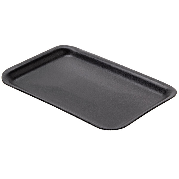 Genpak 1002S (#2S) Foam Meat Tray Black 8 1/4