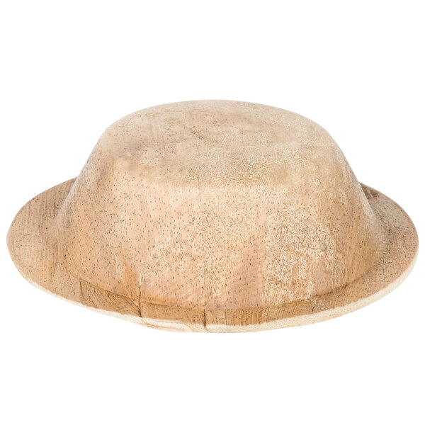 An EcoChoice palm leaf bowl on a white background.