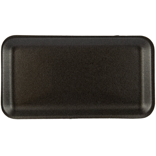 A black rectangular CKF foam meat tray.