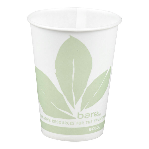 Bare by Solo R9BB-JD110 Eco-Forward 9 oz. Wax Treated Printed Paper Cold Cup - 100/Pack
