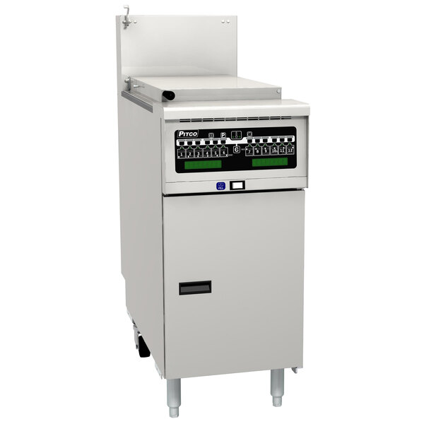 A Pitco commercial rethermalizer with I12 computer controls and a lid.