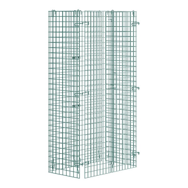 A Regency wire security cage with two wire mesh doors.