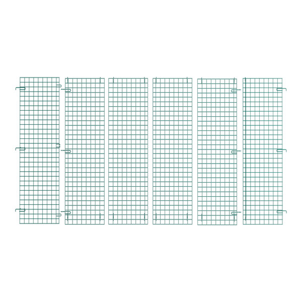 A group of green Regency wire security cages.