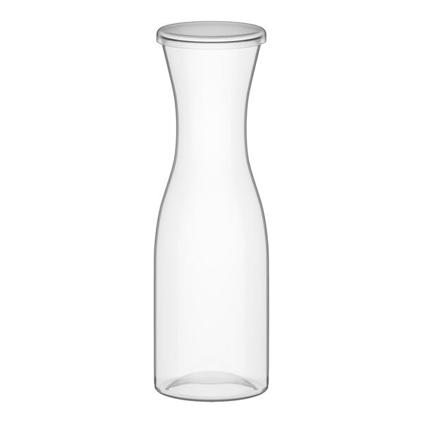 Fineline Platter Pleasers 3405-CL Disposable 35 oz. Clear Plastic Carafe with Lid