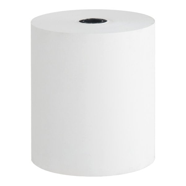 A roll of thermal cash register POS paper.