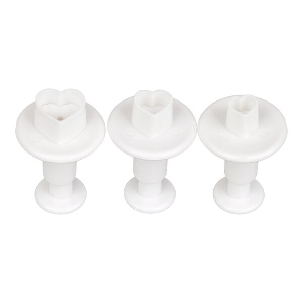 Ateco 1941 3-Piece Heart Plastic Plunger Cutter Set