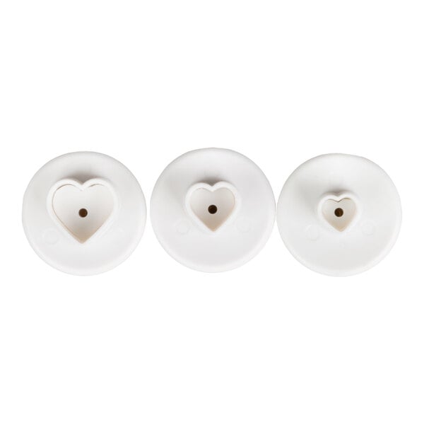 Ateco 1941 3-Piece Heart Plastic Plunger Cutter Set