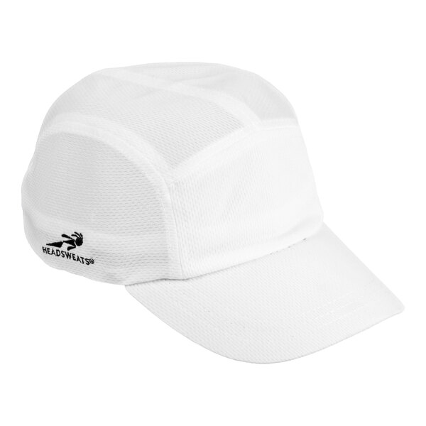 Headsweats White Customizable 5-Panel Cap with Eventure Fabric and Terry Sweatband
