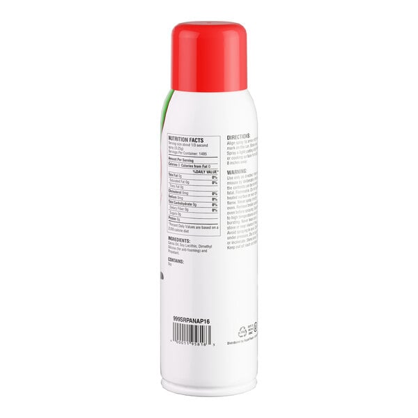 A 16 oz. can of Pan Sprease all-purpose release spray with a red cap.