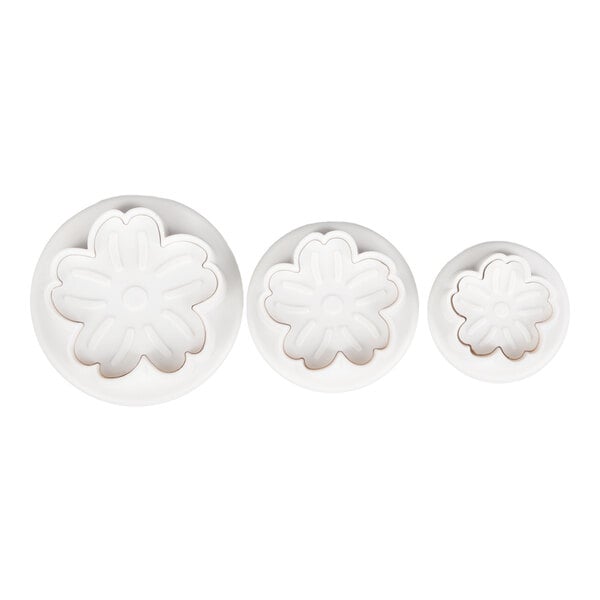 Ateco 1951 3-Piece Daisy Plastic Plunger Cutter Set