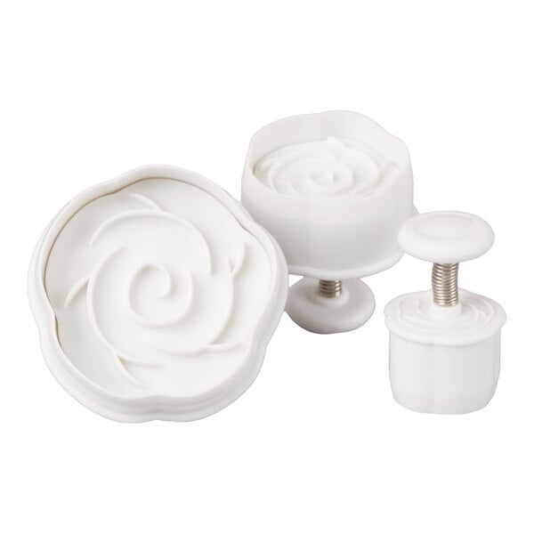 Ateco 1956 3-Piece Rose Plastic Plunger Cutter Set