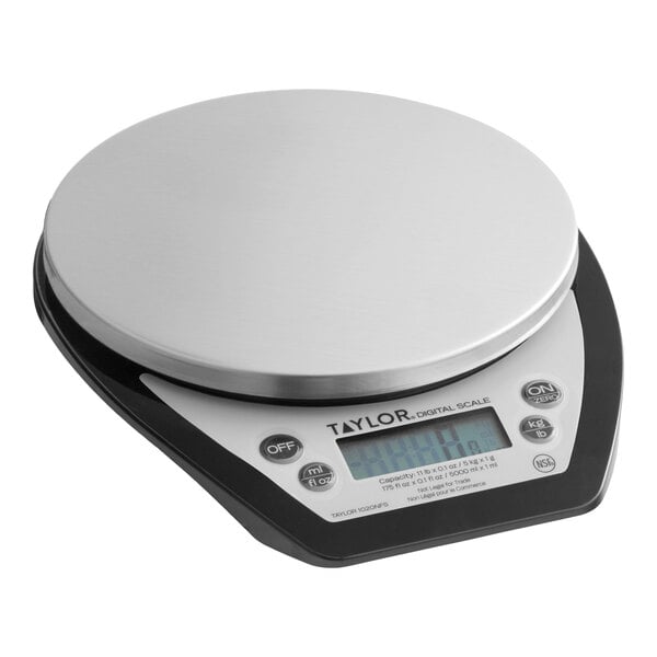 Taylor 1020NFS 11 lb. Digital Portion Control Scale for Dry and Liquid Measuring