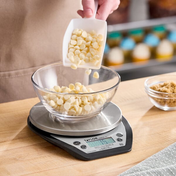 Taylor 1020NFS 11 lb. Digital Portion Control Scale for Dry and Liquid Measuring
