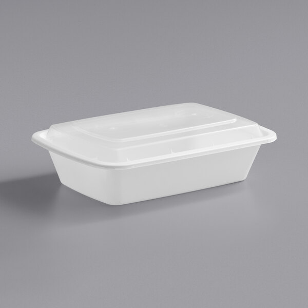 3 Compartment 33 oz. Rectangular Black Containers and Lids, Case of 150