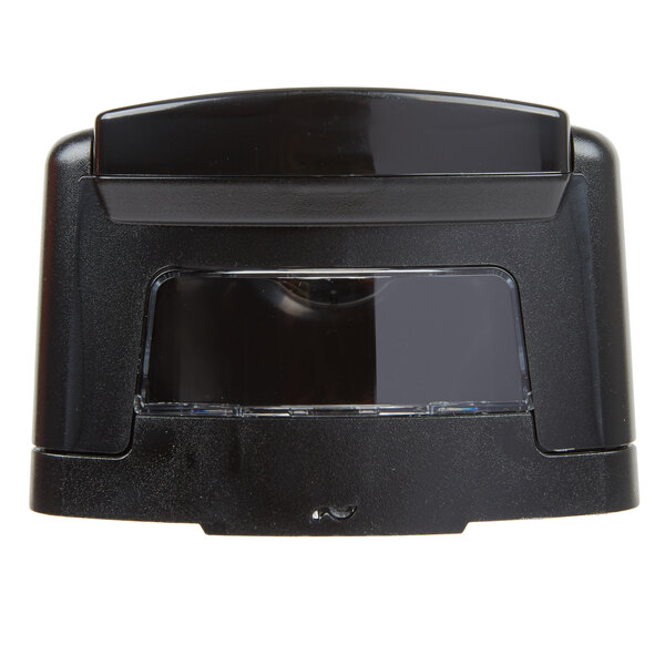 A black and clear GOJO LTX-12 touchless soap dispenser on a counter.