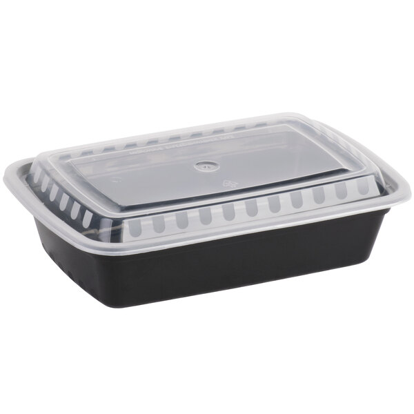 Clear Plastic Quality Containers Rectangular Tubs with Lids Microwave Food Safe 
