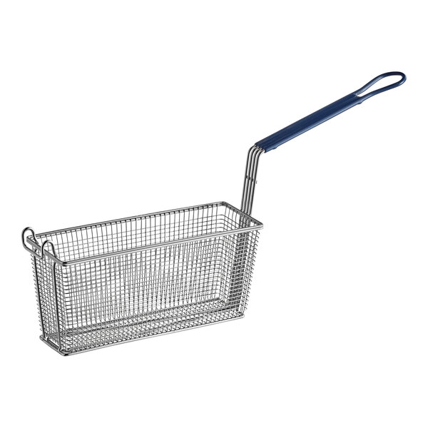 A Pitco triple fryer basket with a front hook.