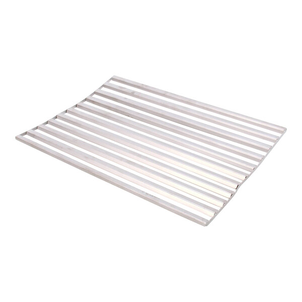 A white metal fish grid with slats.