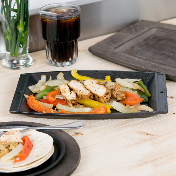 Lodge LSCP3 11 5/8" x 7 3/4" PreSeasoned Cast Iron Fajita Skillet