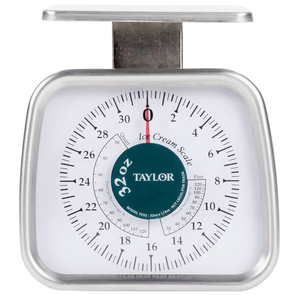 for Ice Cream 32 oz x 1//4 oz Taylor TP32 Mechanical SS Fixed Dial Portion Scale