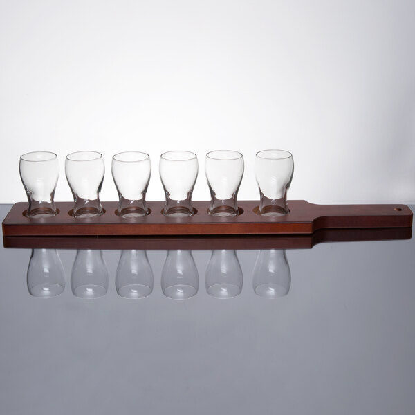 Shot Glass Serving Tray RED 6 Shot Glasses tray for pubs /& bars