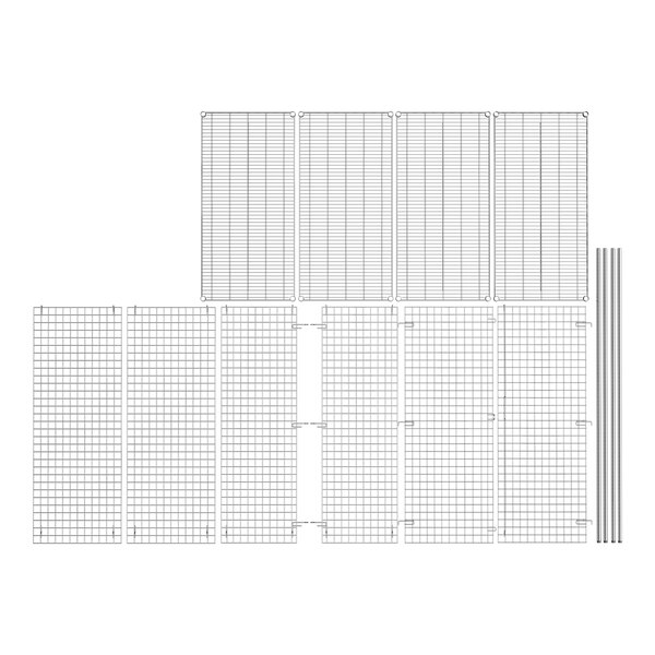 A white sheet of paper with a black and white grid.