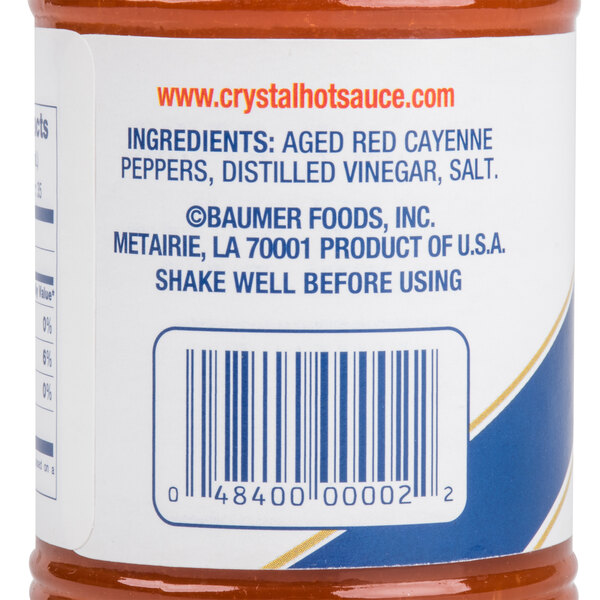 Crystal 6 oz. Hot Sauce 24/Case