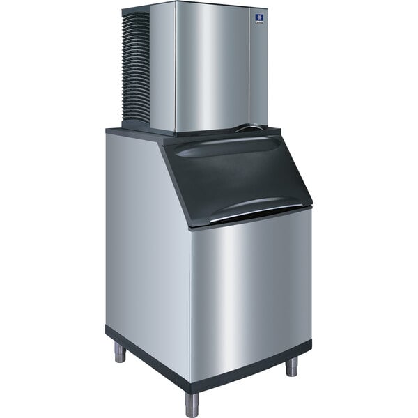 A stainless steel Manitowoc QuietQube remote condenser ice machine.