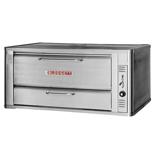 A stainless steel Blodgett replacement base unit for a deck oven with two drawers.