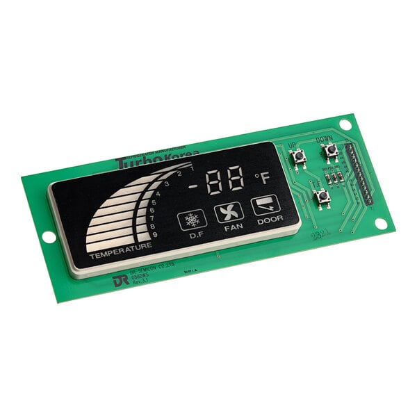 A white Turbo Air PCB board with a green and black digital display.