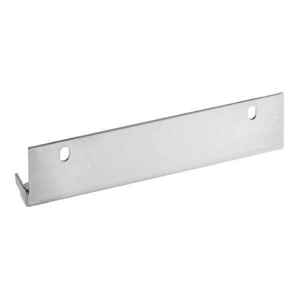 A silver metal Turbo Air cutting board bracket with two holes.