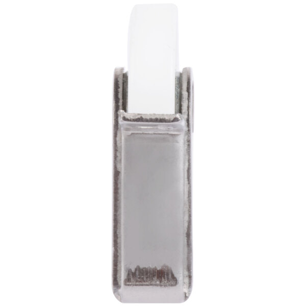 A white plastic Turbo Air tall door roller with a white wheel.