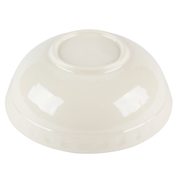 A white bowl with a round base.