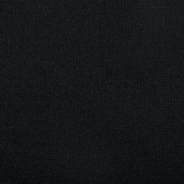 A close-up of a black spandex fabric table cover.