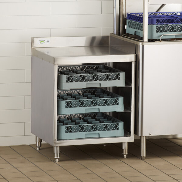 Regency Stainless Steel Flat Top Glass Rack Storage Unit 23" x 24"